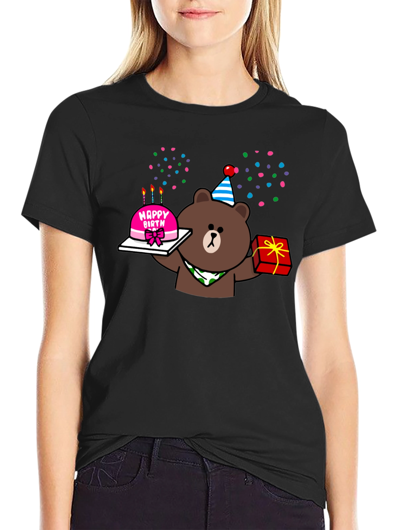 Birthday Bear Graphic Tee - Cute Party Shirt
