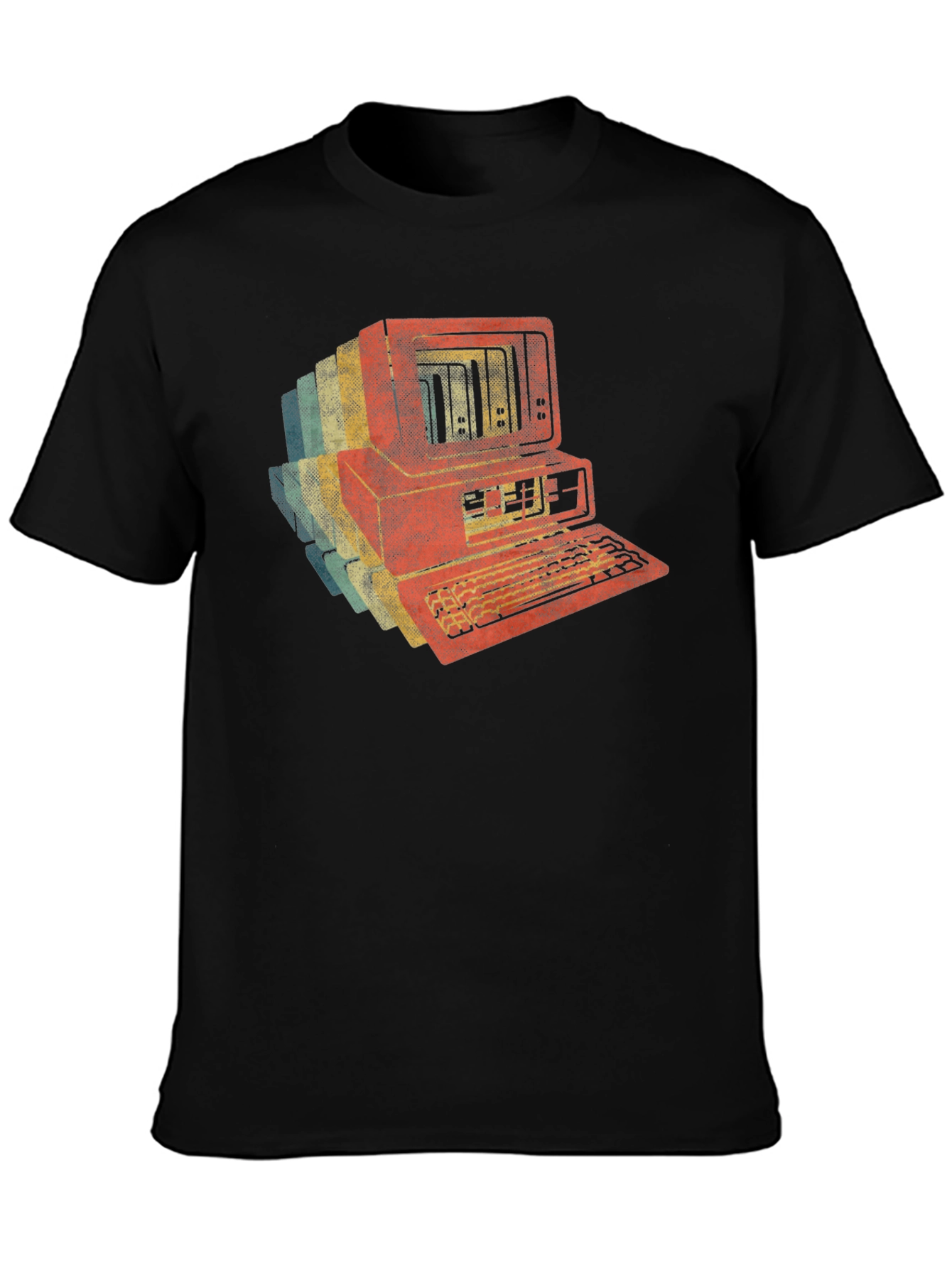 Retro Computer Graphic Tee - Vintage Style Tech Shirt