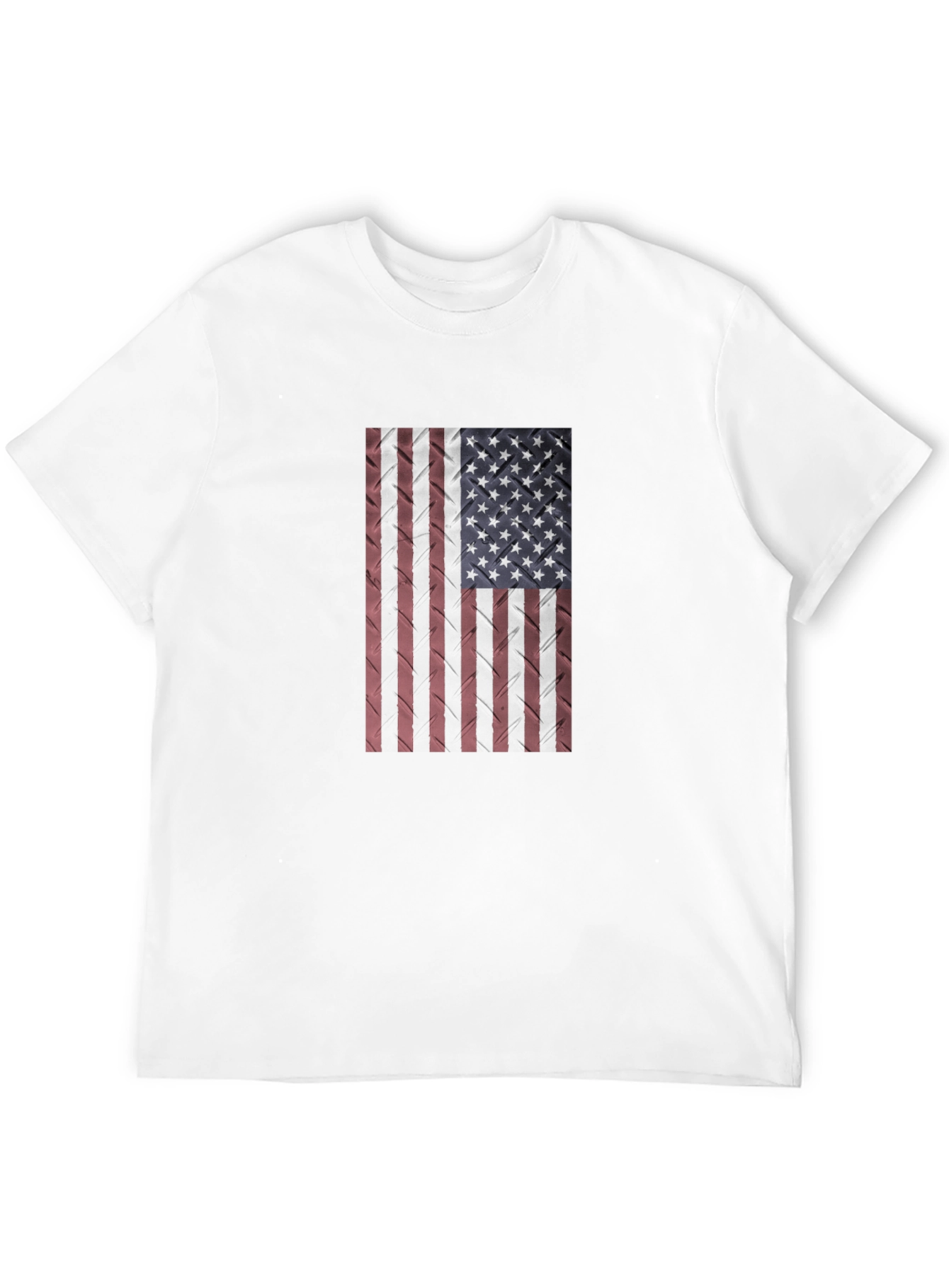 American Flag Textured Black T-Shirt