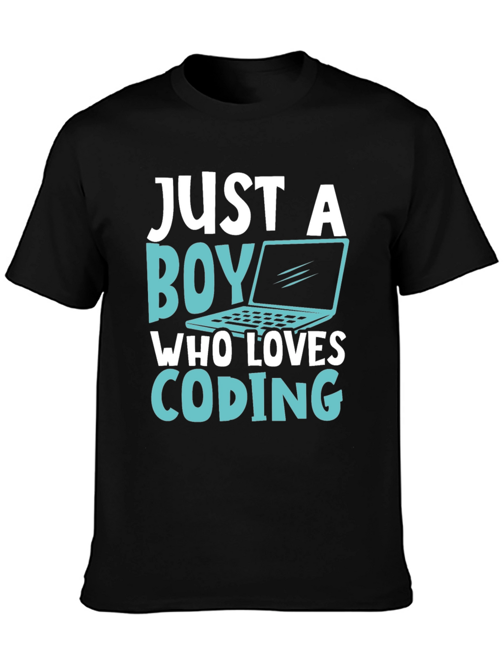 Boy Who Loves Coding T-Shirt - Black