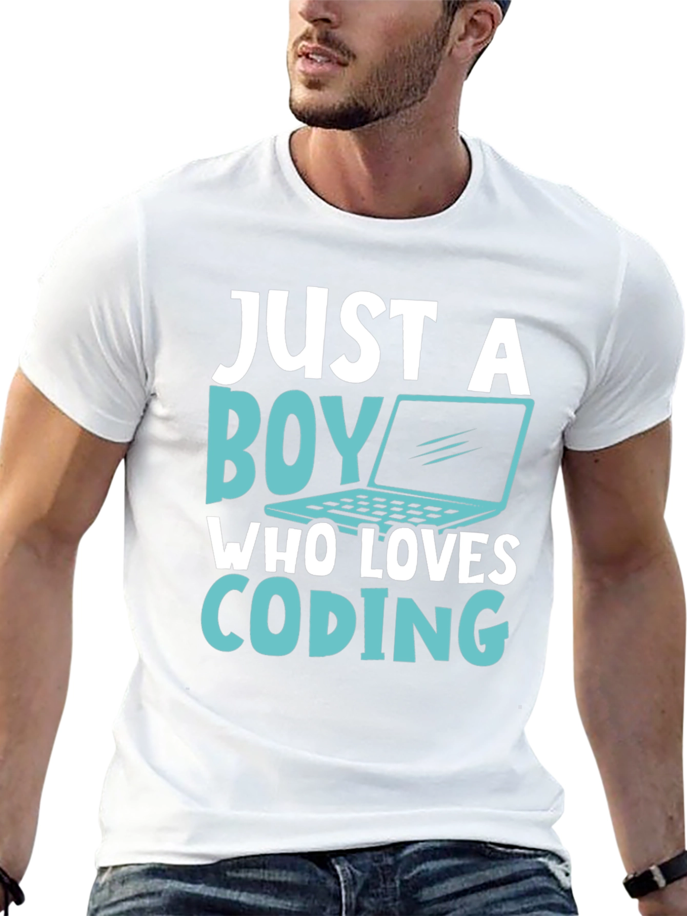 Boy Who Loves Coding T-Shirt - Black