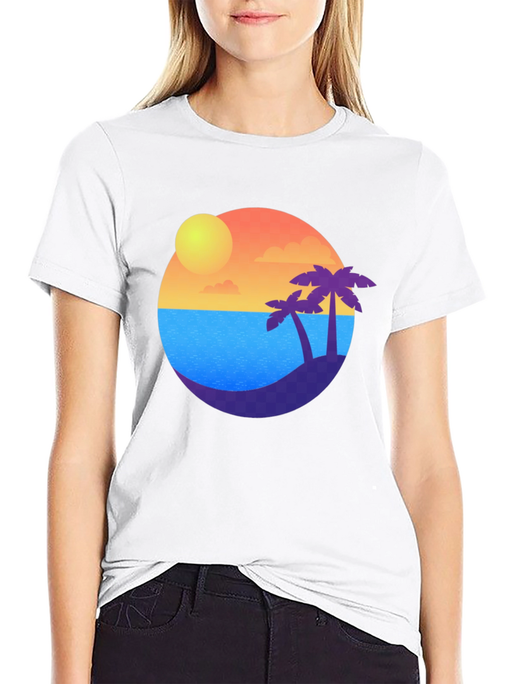 Tropical Island Sunset T-Shirt