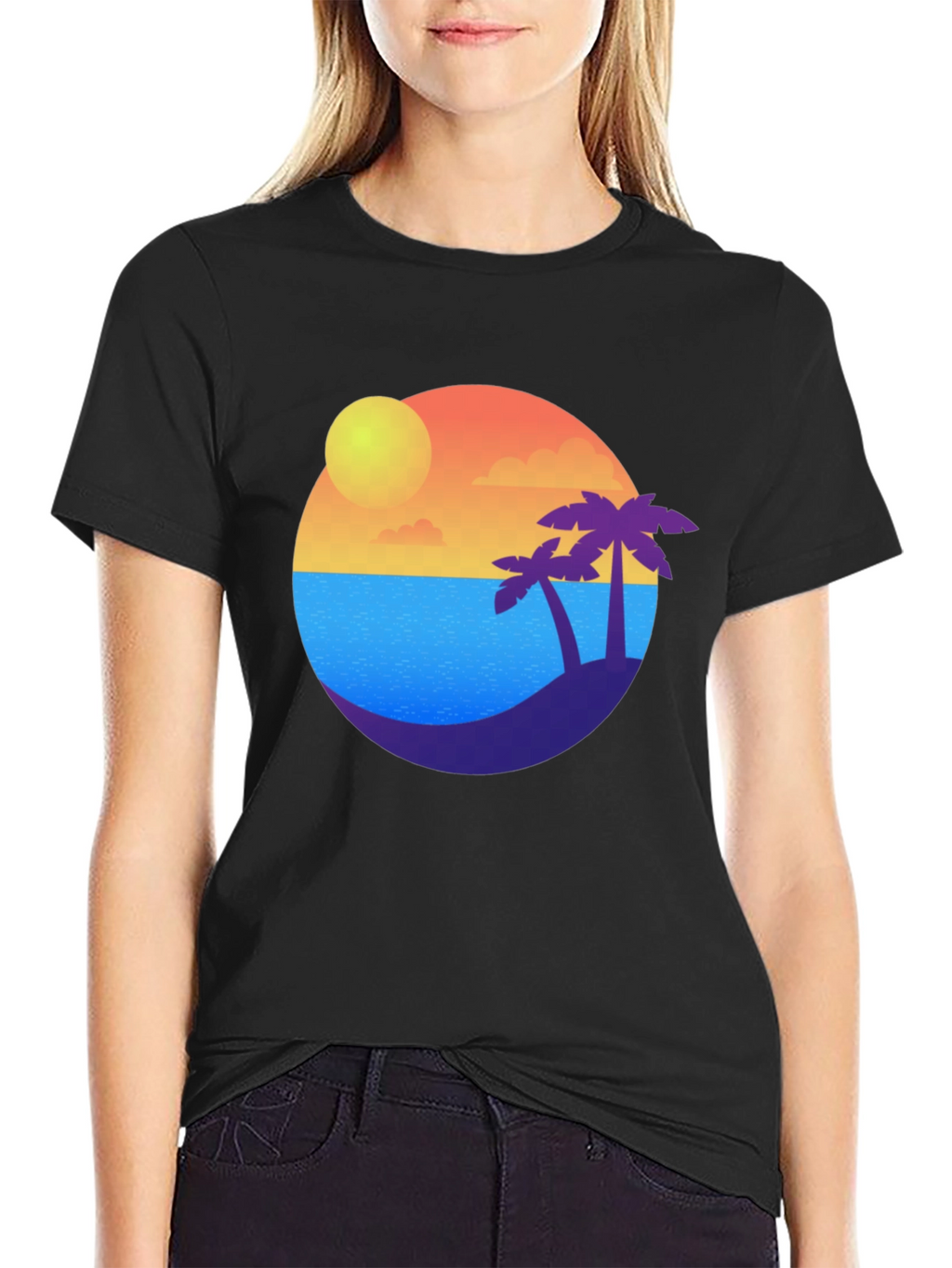 Tropical Island Sunset T-Shirt
