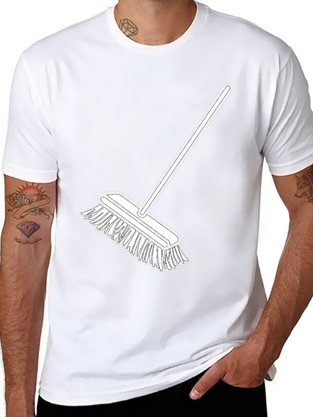 Broom Graphic Tee - Clean Style