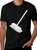 Broom Graphic Tee - Clean Style