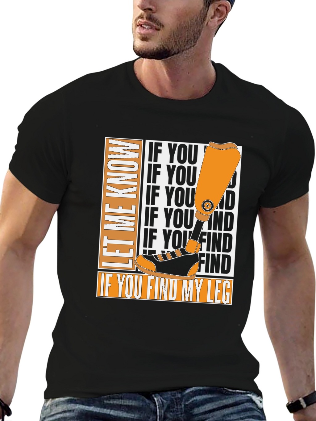 Funny Prosthetic Leg T-Shirt - Lost Limb Humor