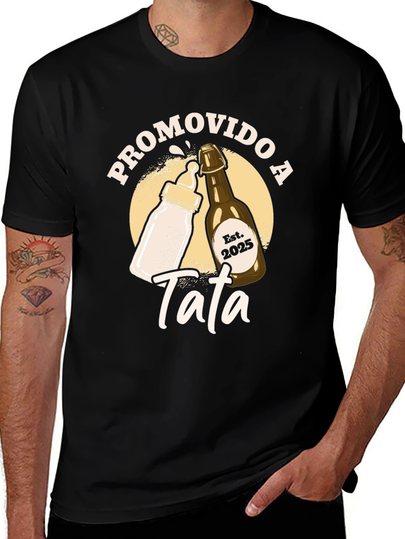 Promovido A Tata T-Shirt - New Dad Est. 2025