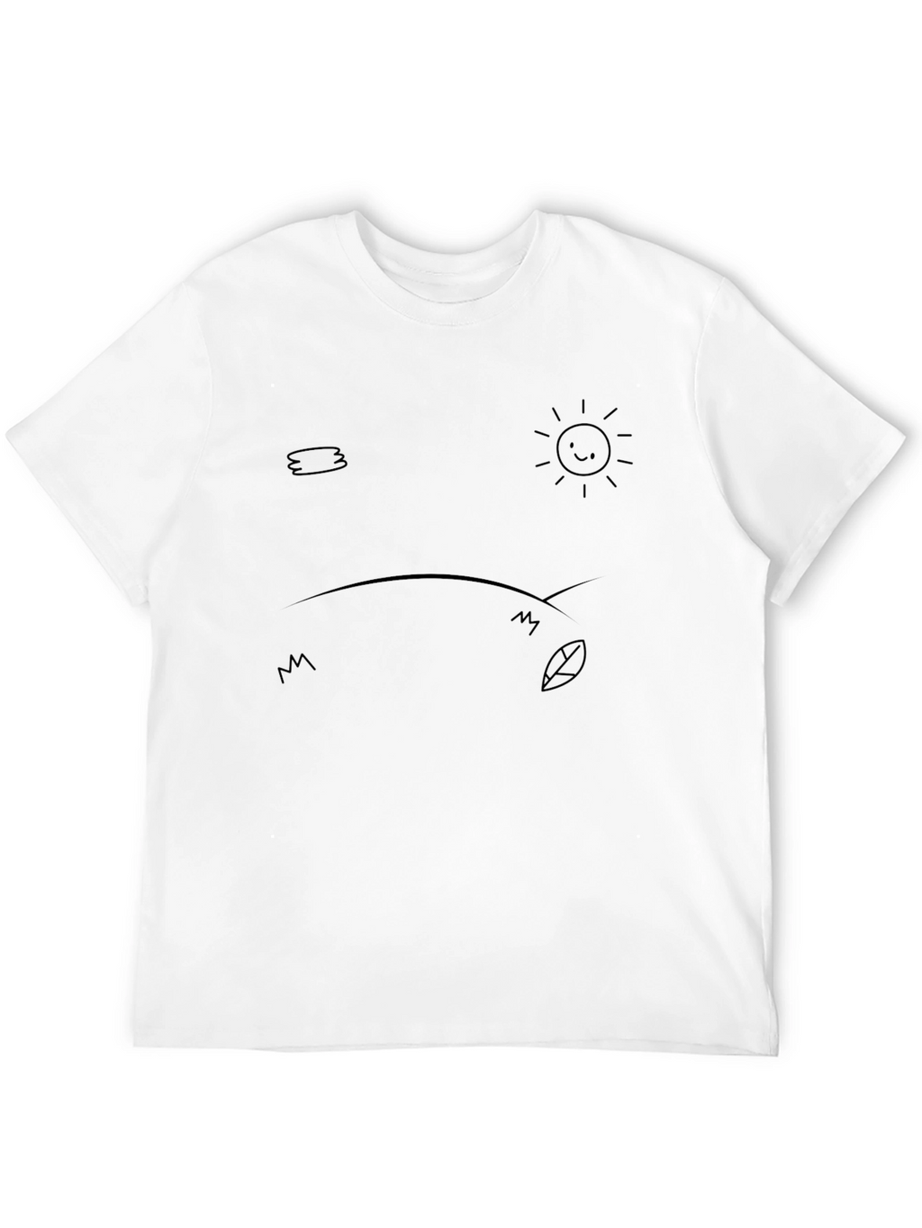Cartoon Landscape Black Graphic Tee