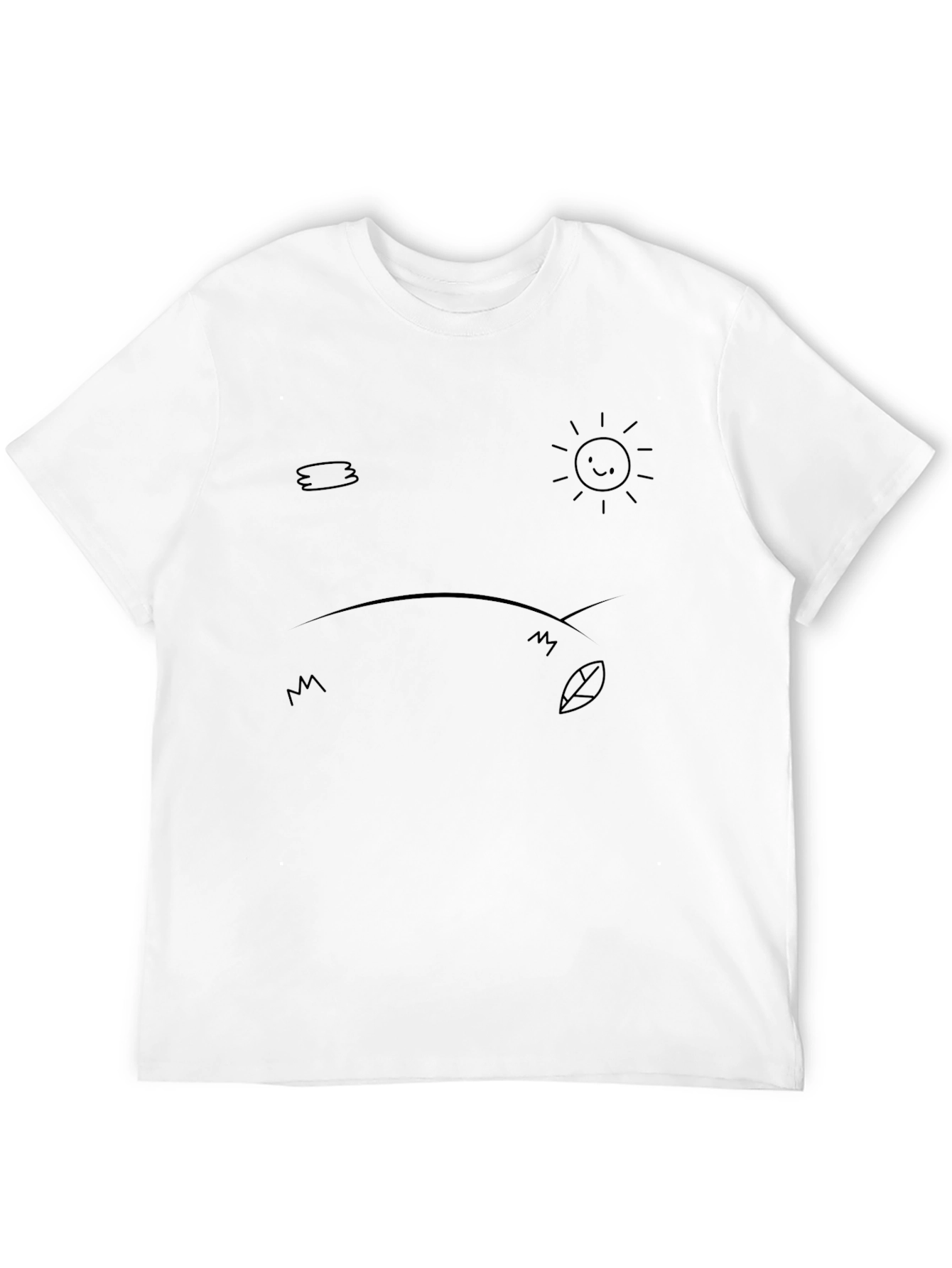 Cartoon Landscape Black Graphic Tee