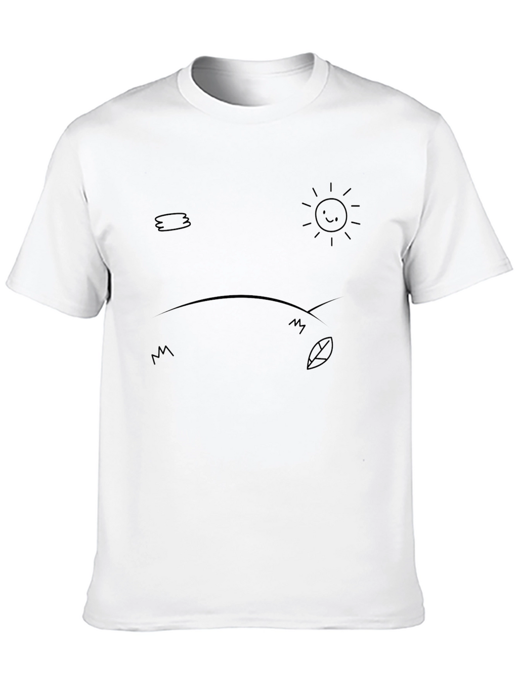Cartoon Landscape Black Graphic Tee