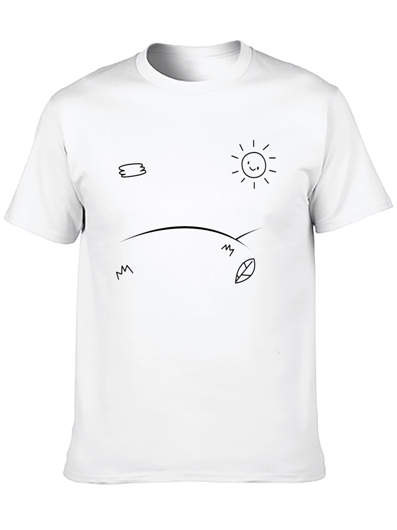 Cartoon Landscape Black Graphic Tee