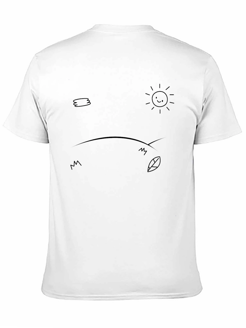Cartoon Landscape Black Graphic Tee