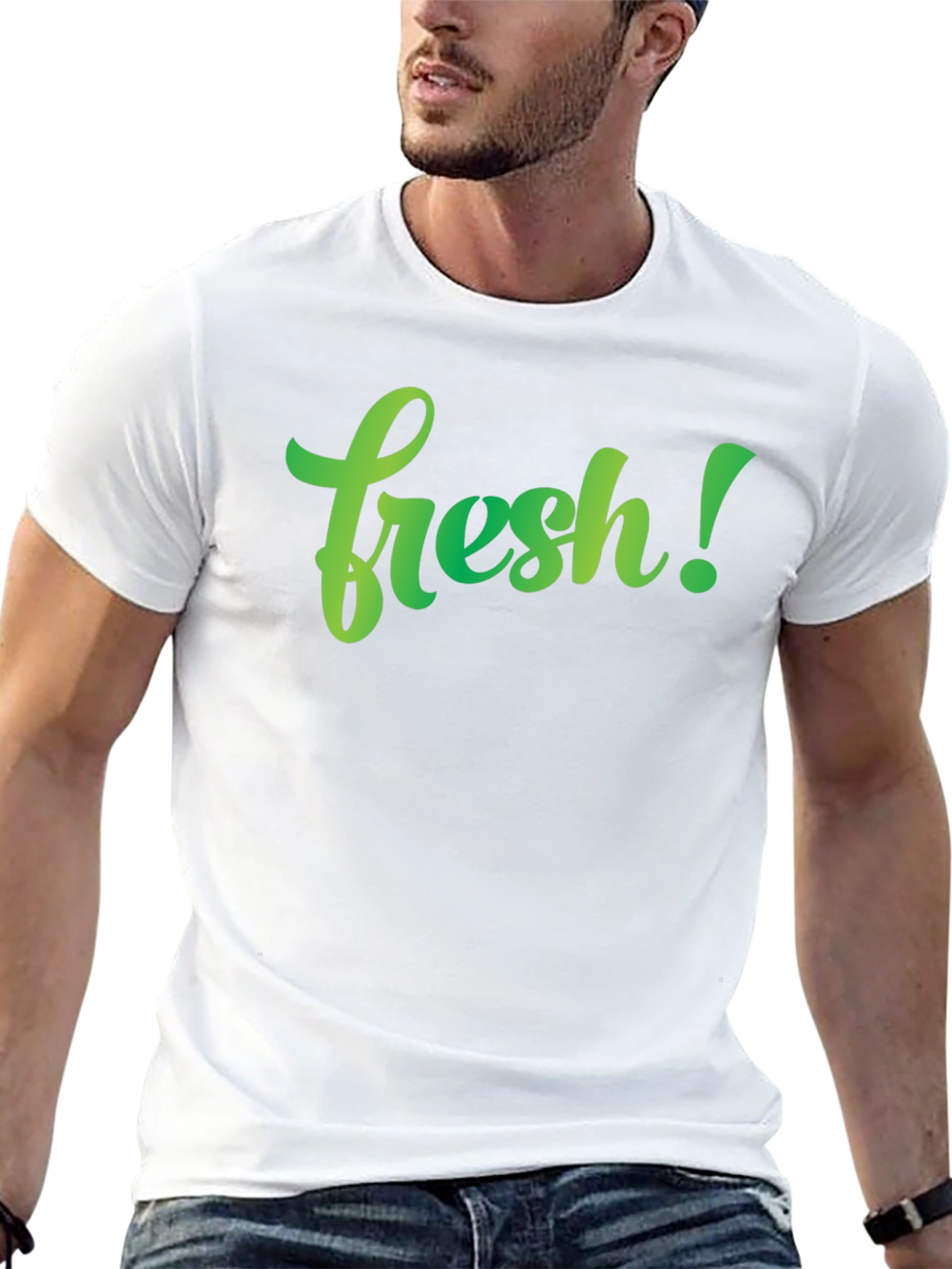 Fresh Graphic Tee - Stylish Mens Black T-Shirt