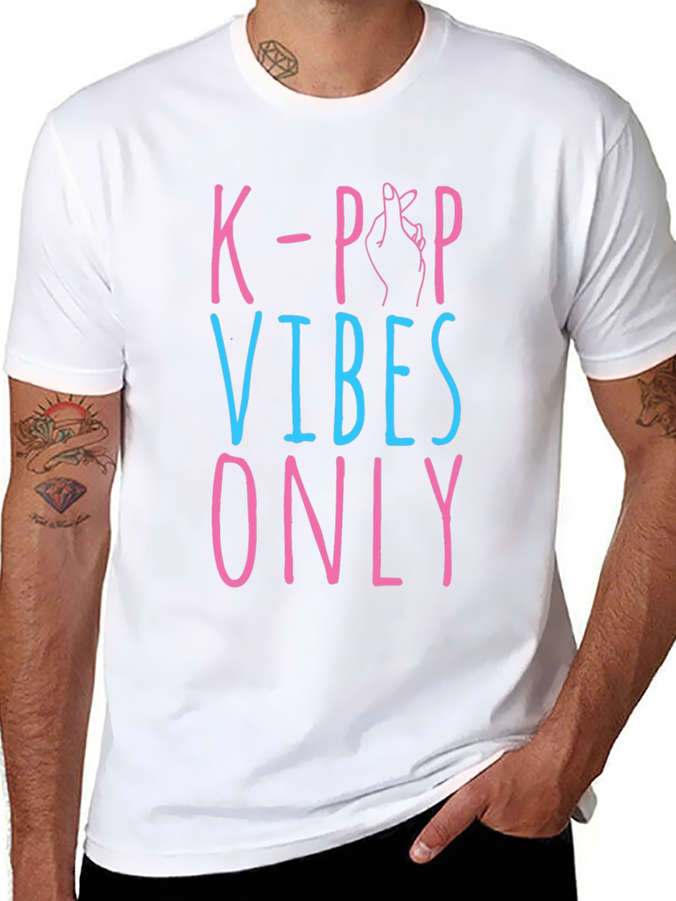K-Pop Vibes Only Graphic T-Shirt