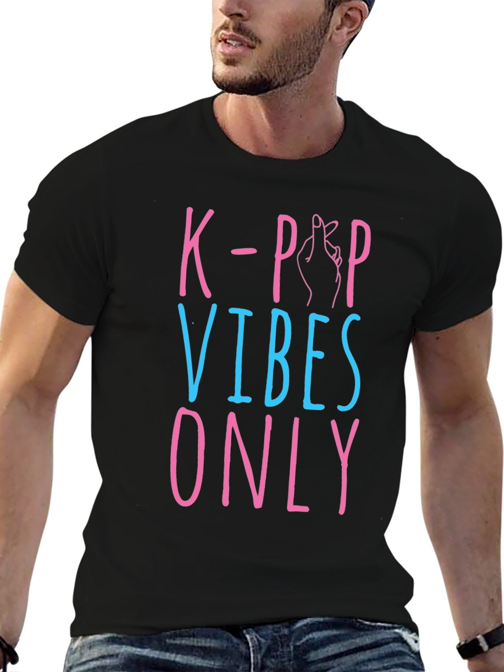 K-Pop Vibes Only Graphic T-Shirt