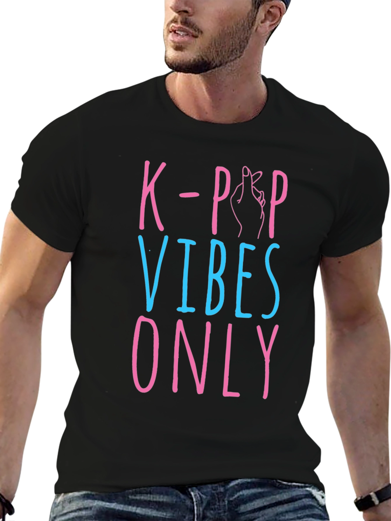 K-Pop Vibes Only Graphic T-Shirt
