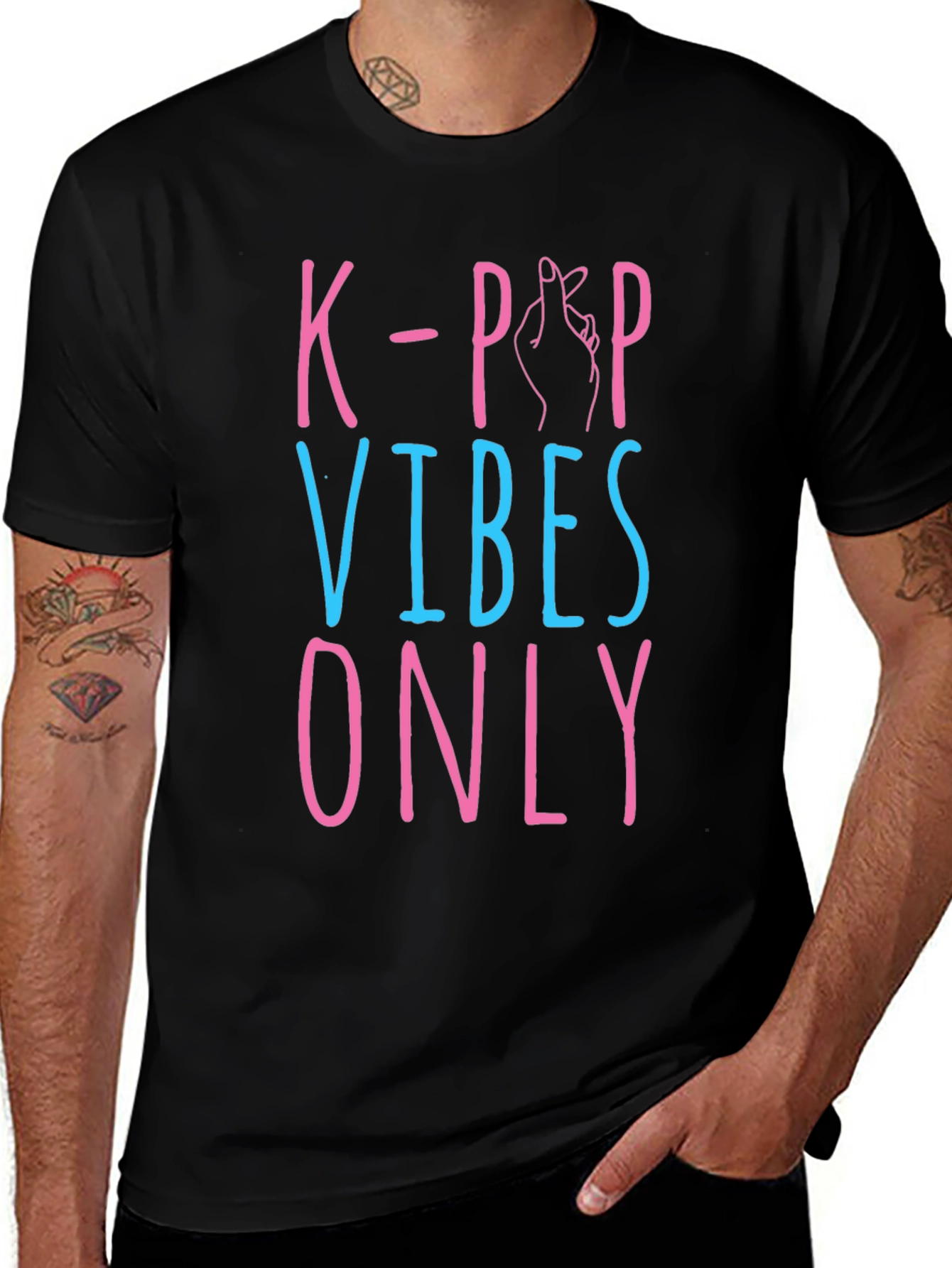 K-Pop Vibes Only Graphic T-Shirt