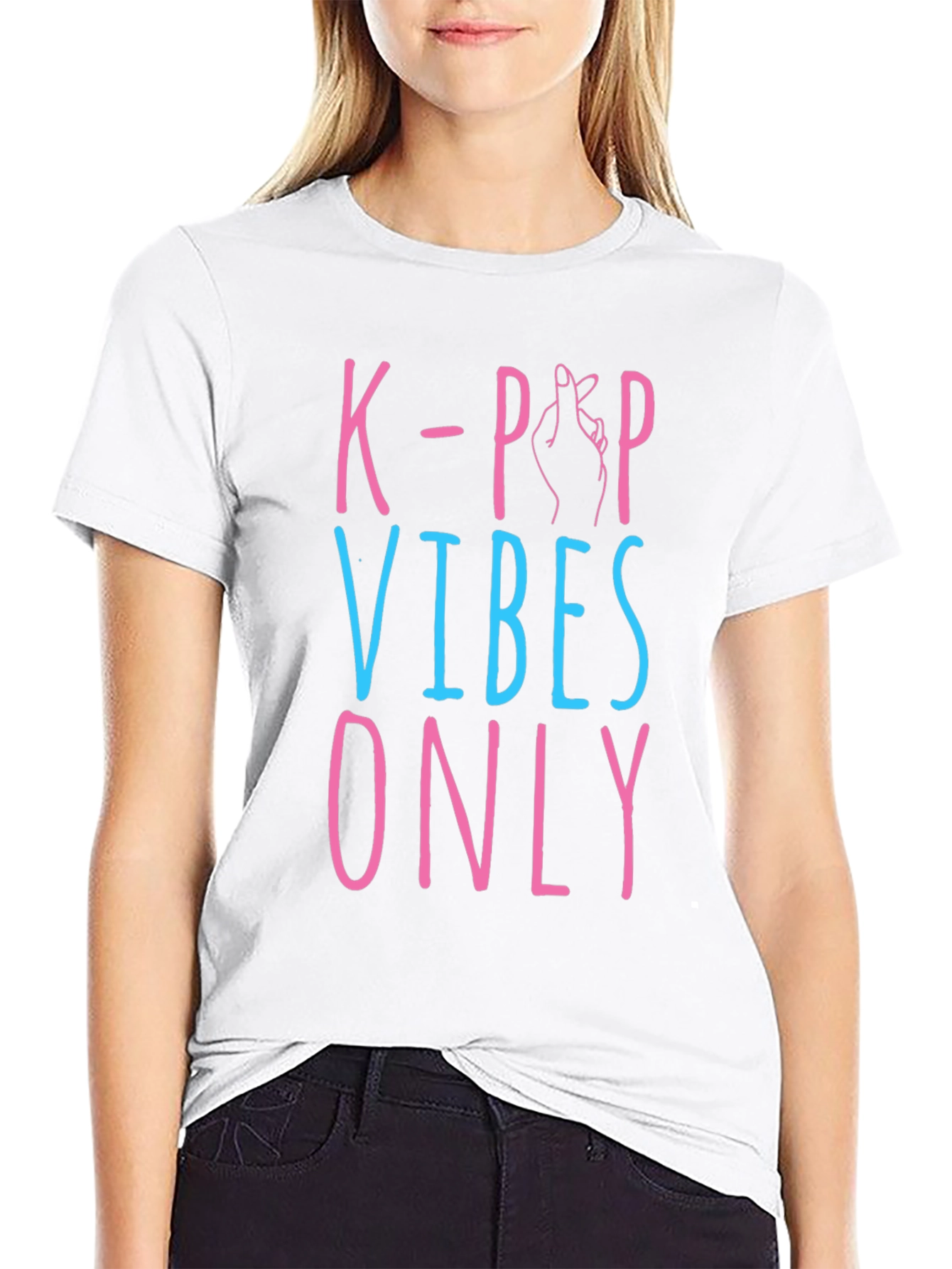 K-Pop Vibes Only Graphic T-Shirt