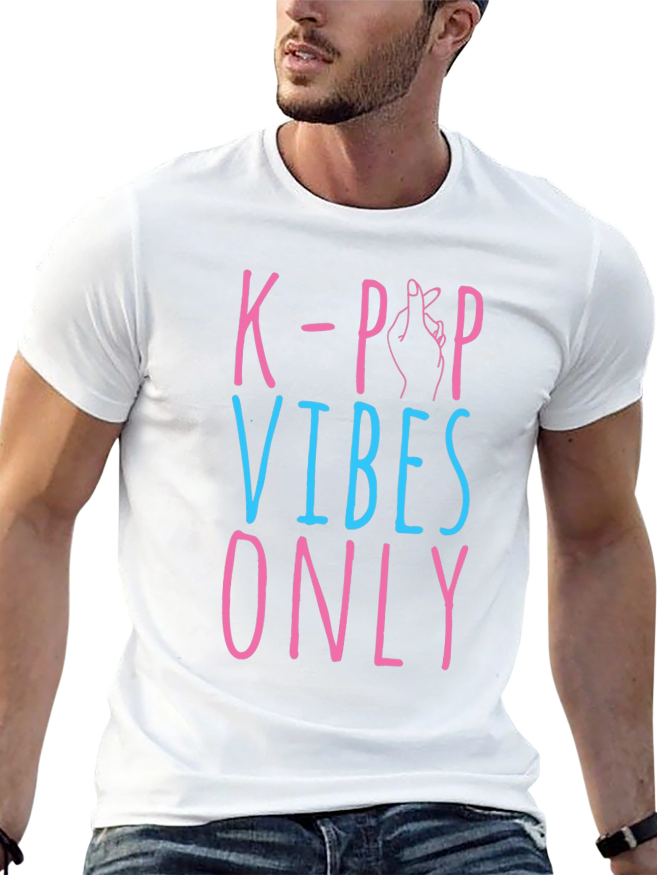 K-Pop Vibes Only Graphic T-Shirt