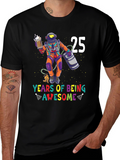 25 Years of Awesome Black Graphic Tee