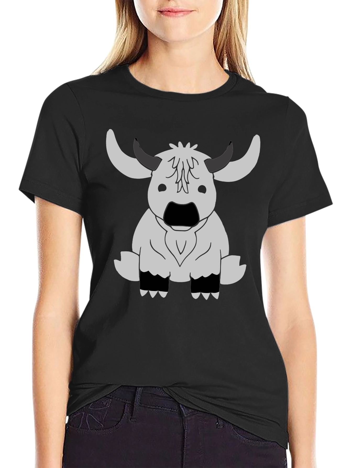 Yak T-Shirt - Funny Cartoon Bull Tee