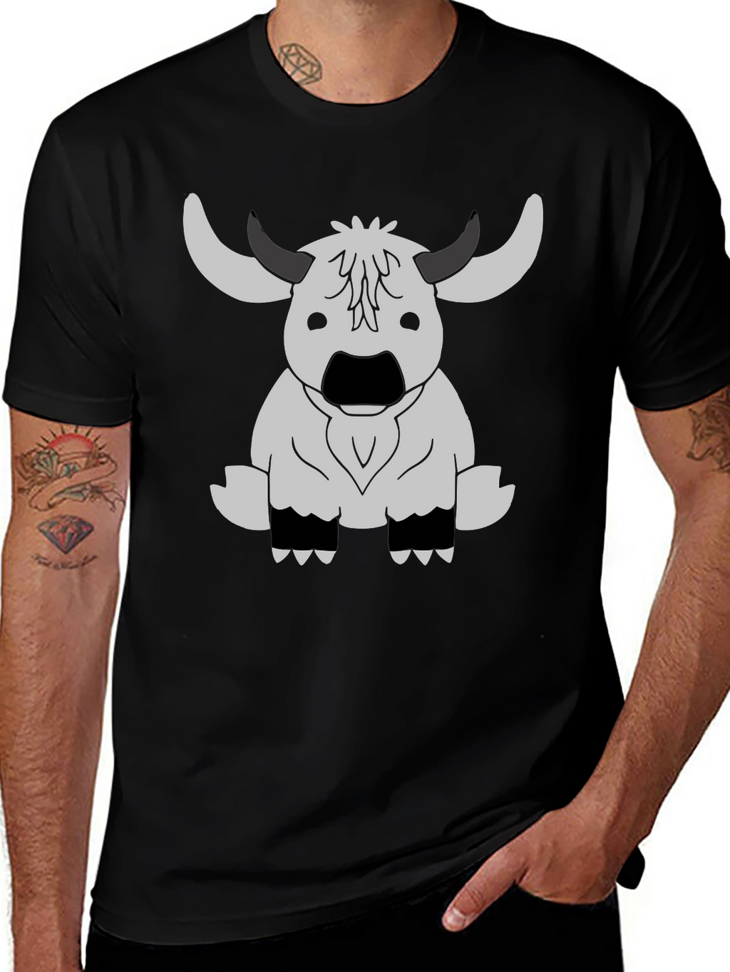 Yak T-Shirt - Funny Cartoon Bull Tee