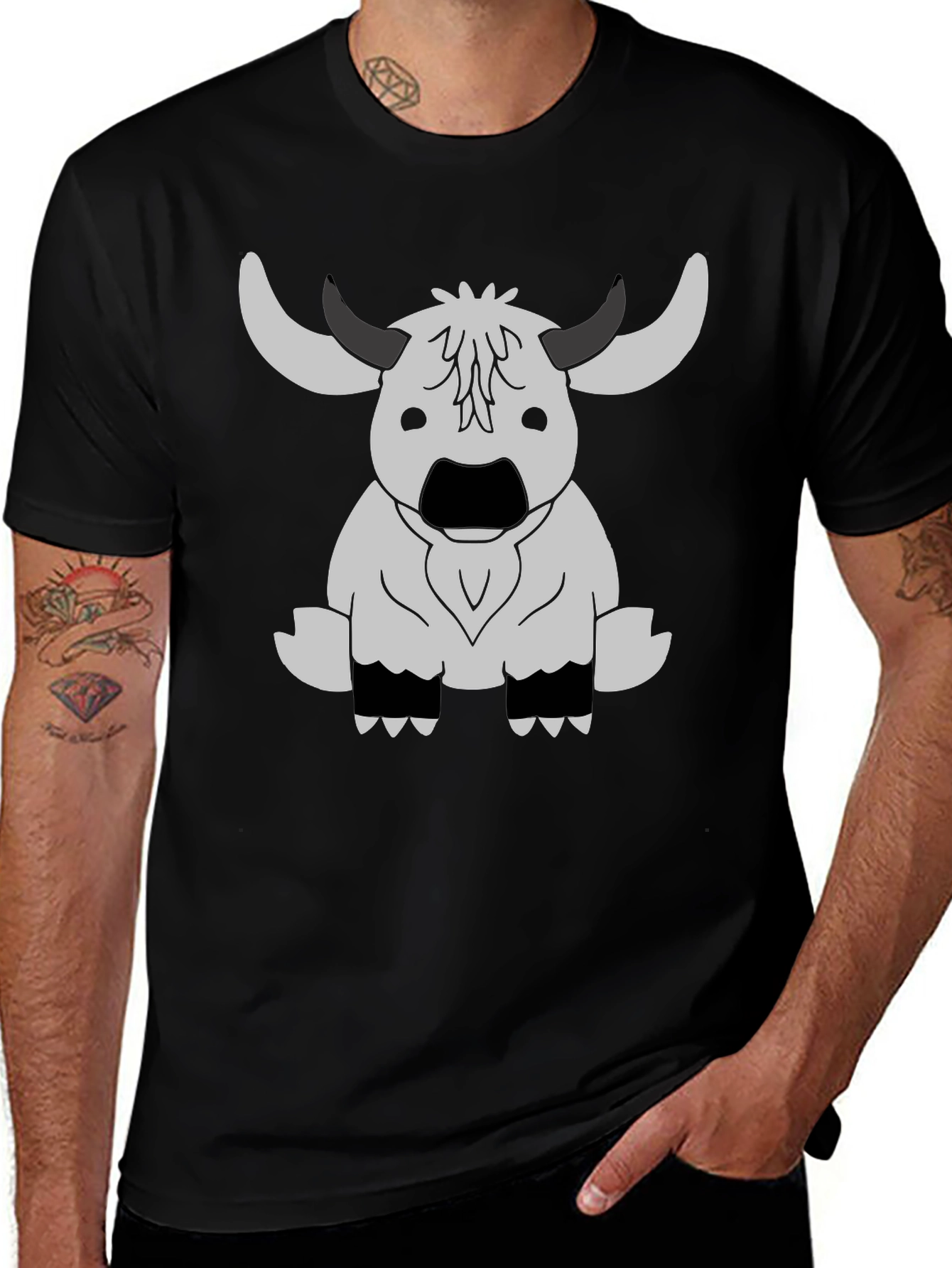 Yak T-Shirt - Funny Cartoon Bull Tee