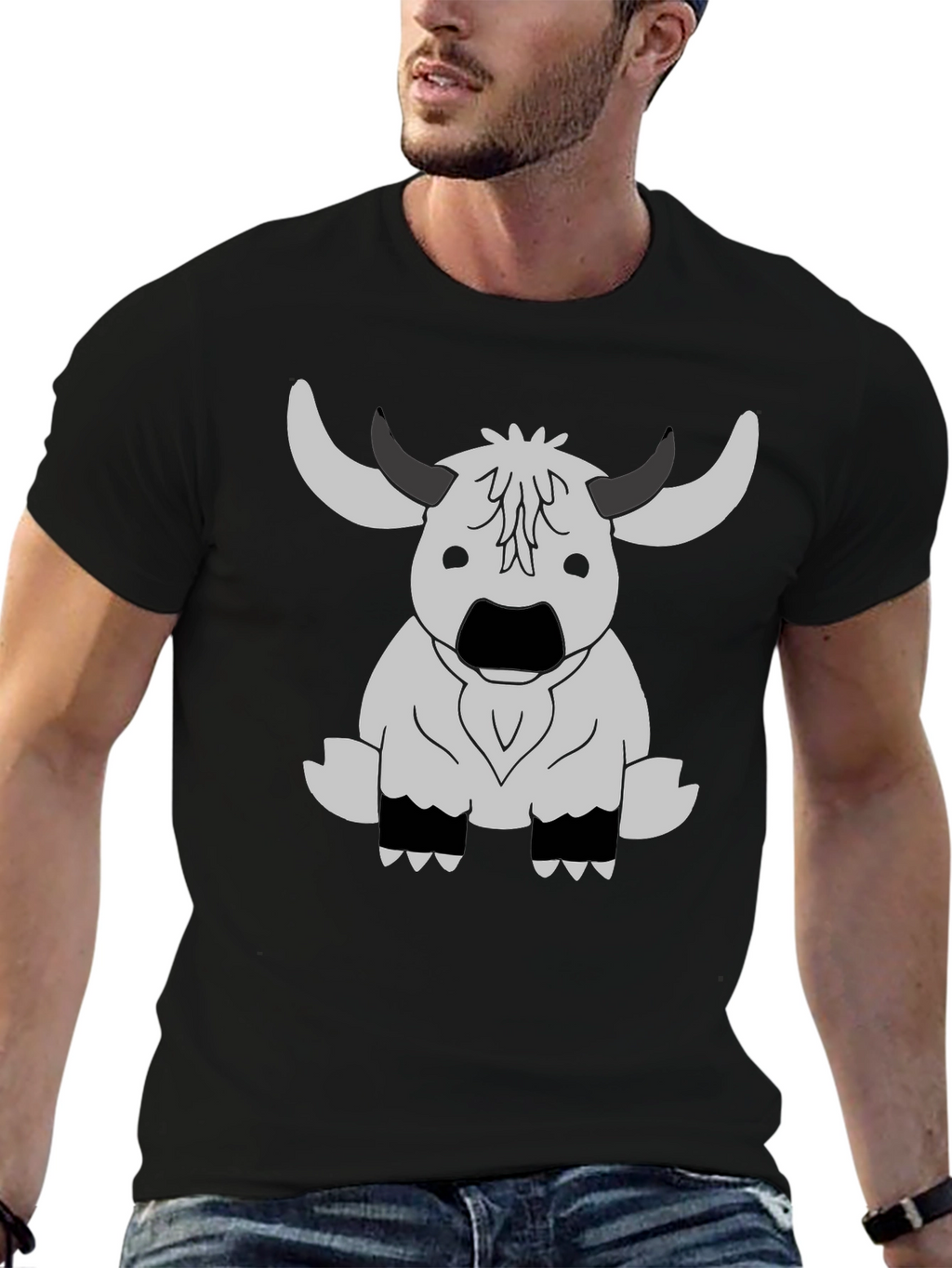 Yak T-Shirt - Funny Cartoon Bull Tee