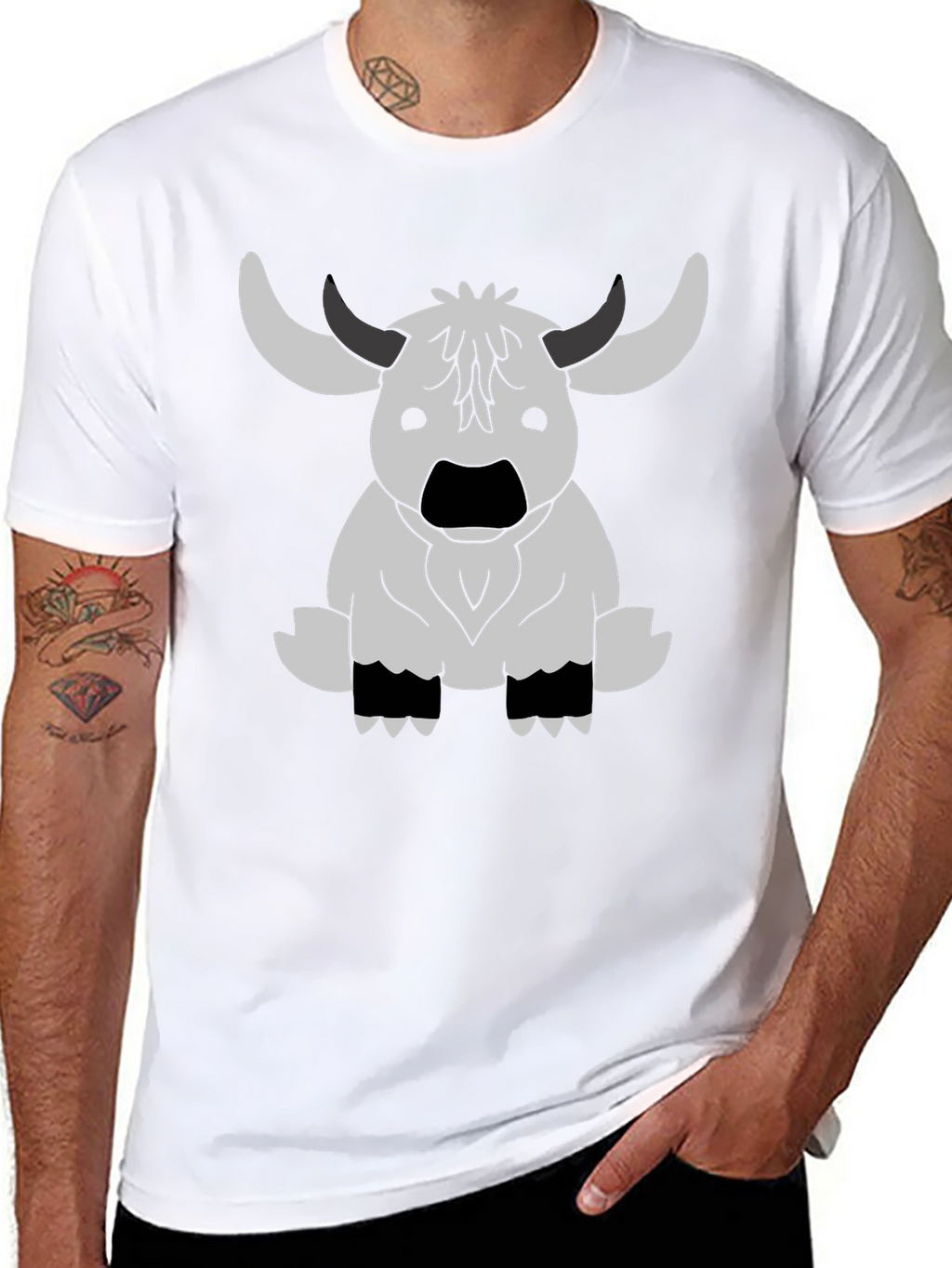 Yak T-Shirt - Funny Cartoon Bull Tee