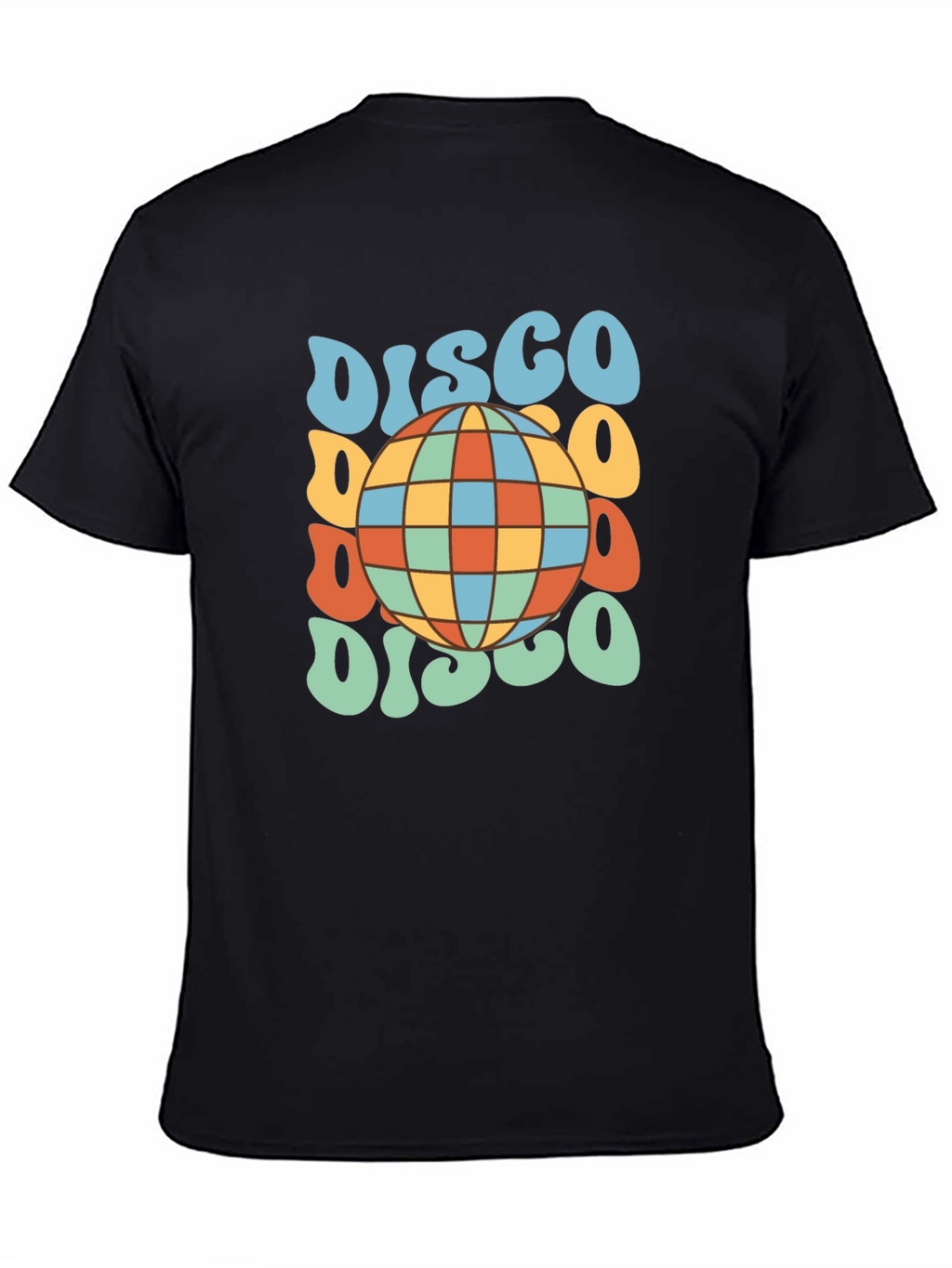 Retro Disco Ball T-Shirt - Black Tee