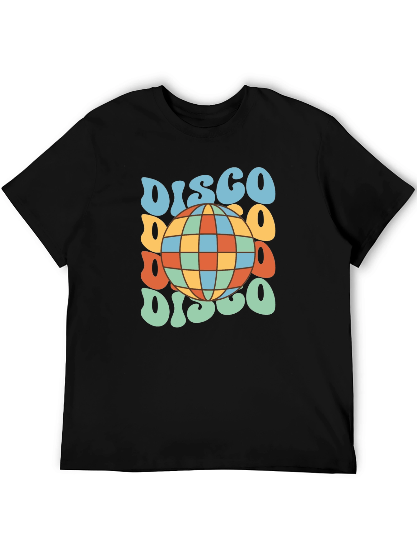 Retro Disco Ball T-Shirt - Black Tee