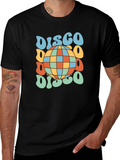 Retro Disco Ball T-Shirt - Black Tee