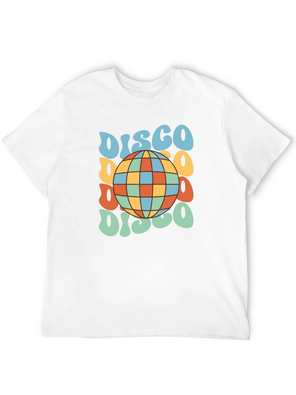 Retro Disco Ball T-Shirt - Black Tee
