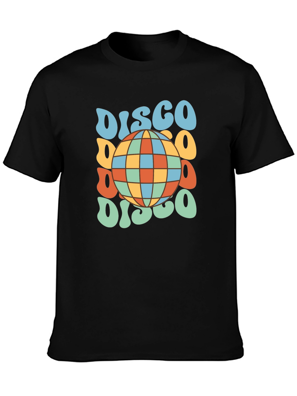Retro Disco Ball T-Shirt - Black Tee