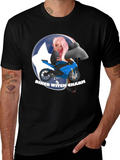 Biker Witch Charm Graphic T-Shirt
