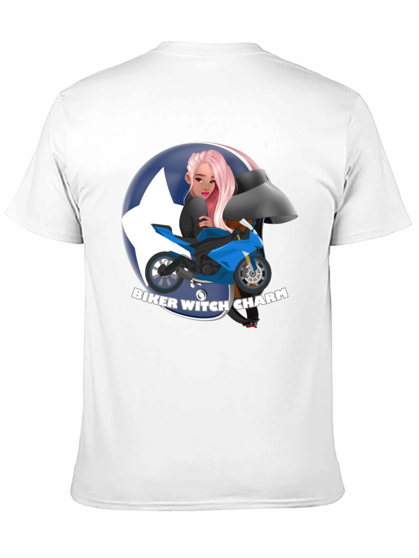Biker Witch Charm Graphic T-Shirt