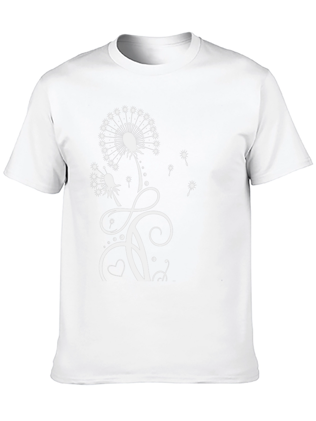 Dandelion Graphic Print Black T-Shirt