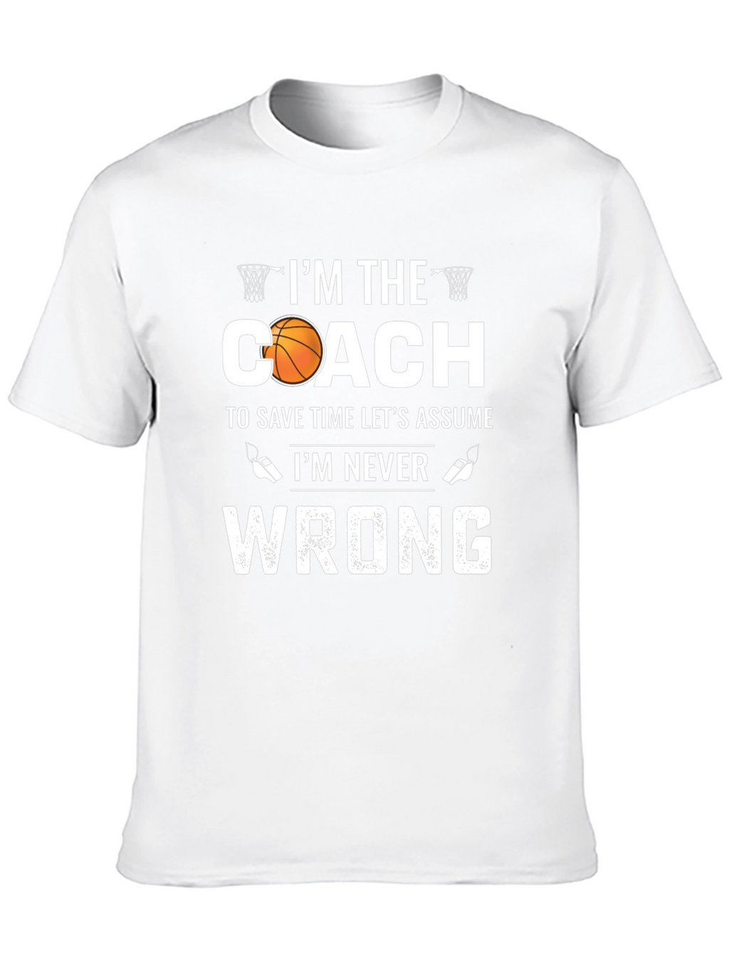 Basketball Coach T-Shirt - Im Never Wrong!