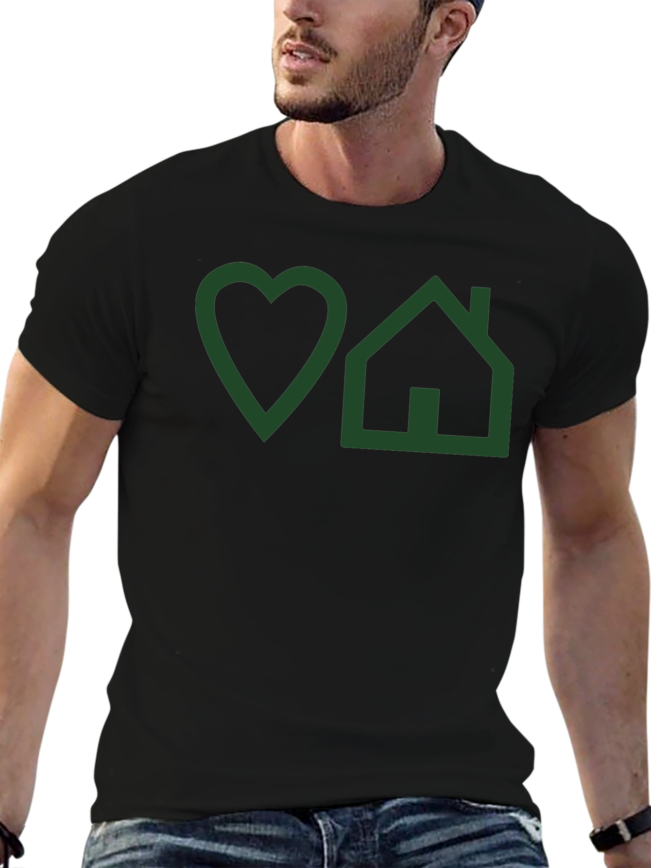 Love Home Graphic T-Shirt - Mens Black Tee
