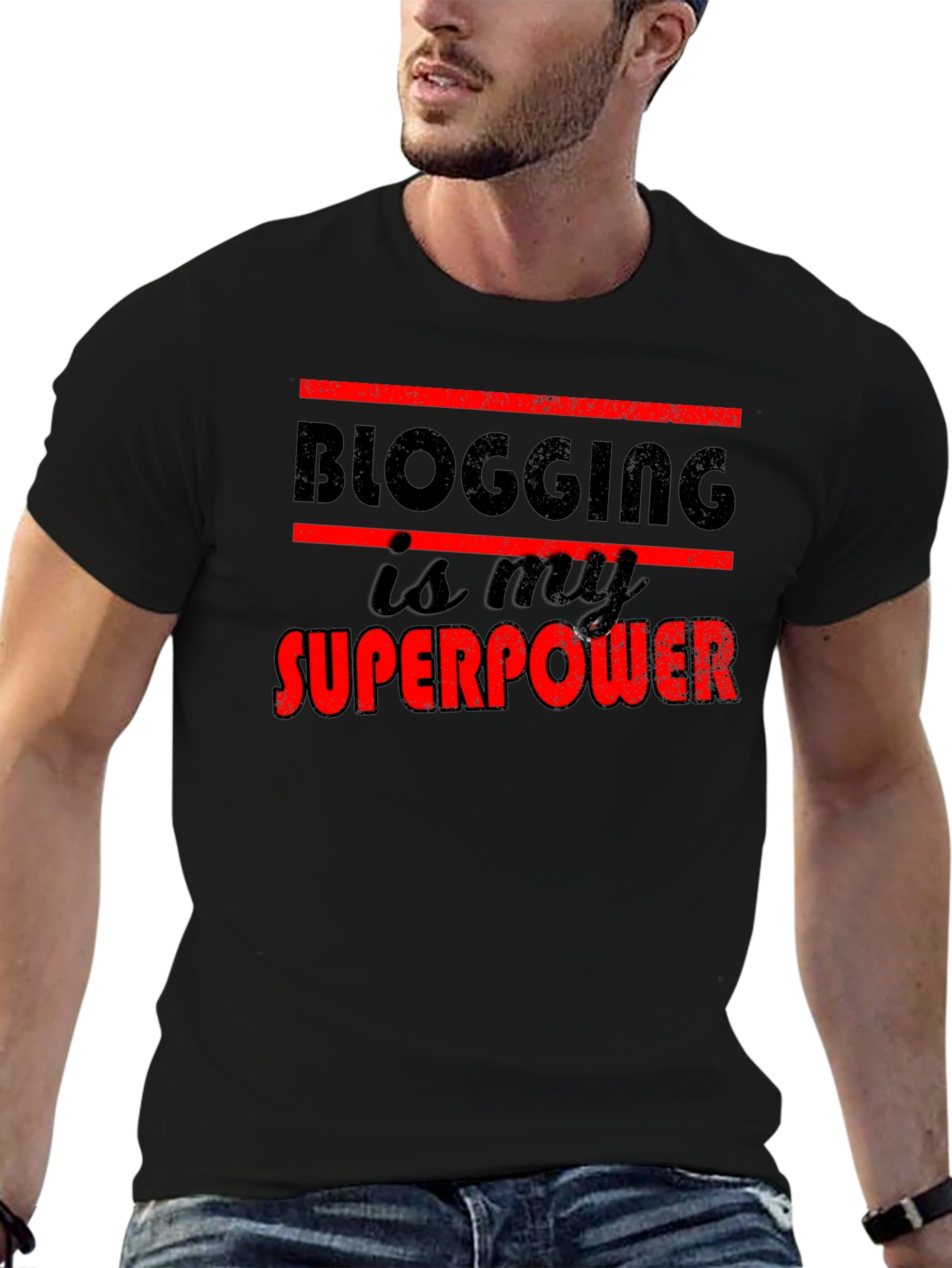 Blogging is My Superpower Graphic T-Shirt