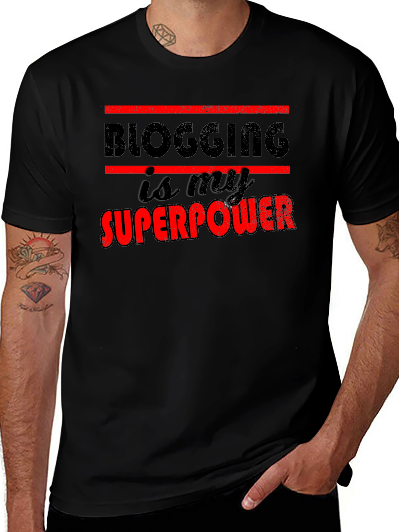 Blogging is My Superpower Graphic T-Shirt