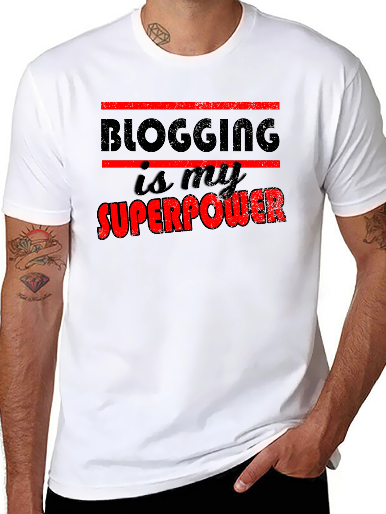Blogging is My Superpower Graphic T-Shirt