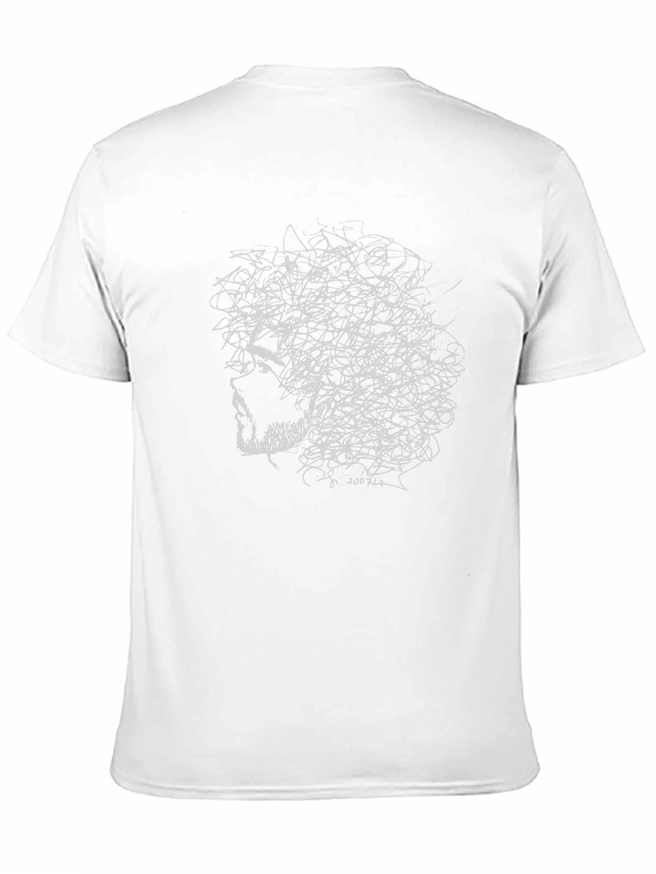 Abstract Face Graphic Tee - Black
