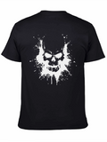 Skull Graphic Print T-Shirt - Black