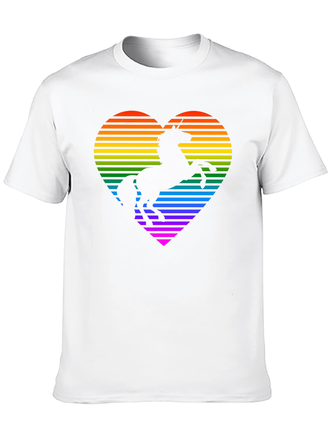 Rainbow Unicorn Heart Graphic Tee