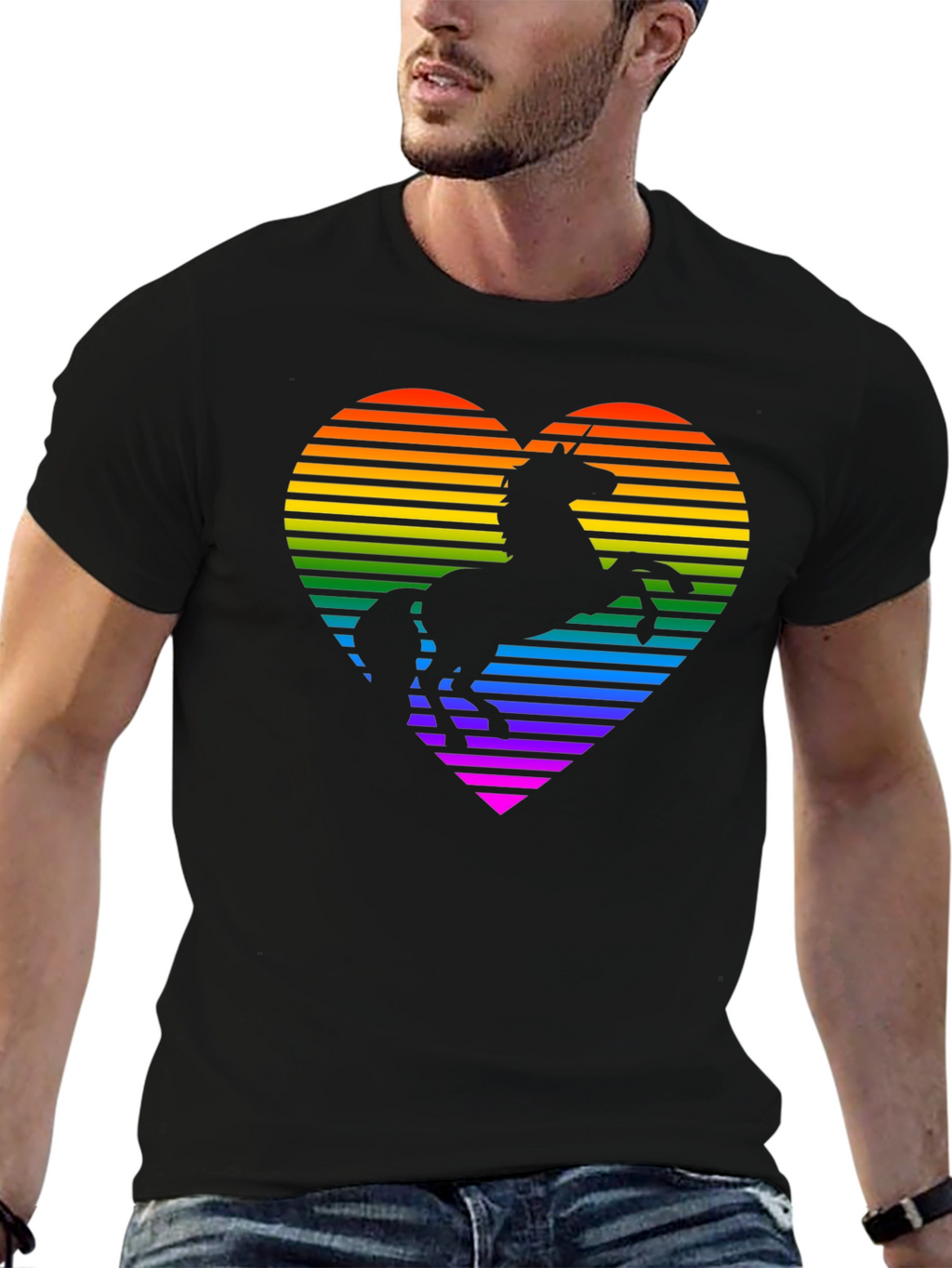 Rainbow Unicorn Heart Graphic Tee