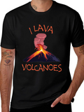 I Lava Volcanoes T-Shirt Funny Graphic Tee