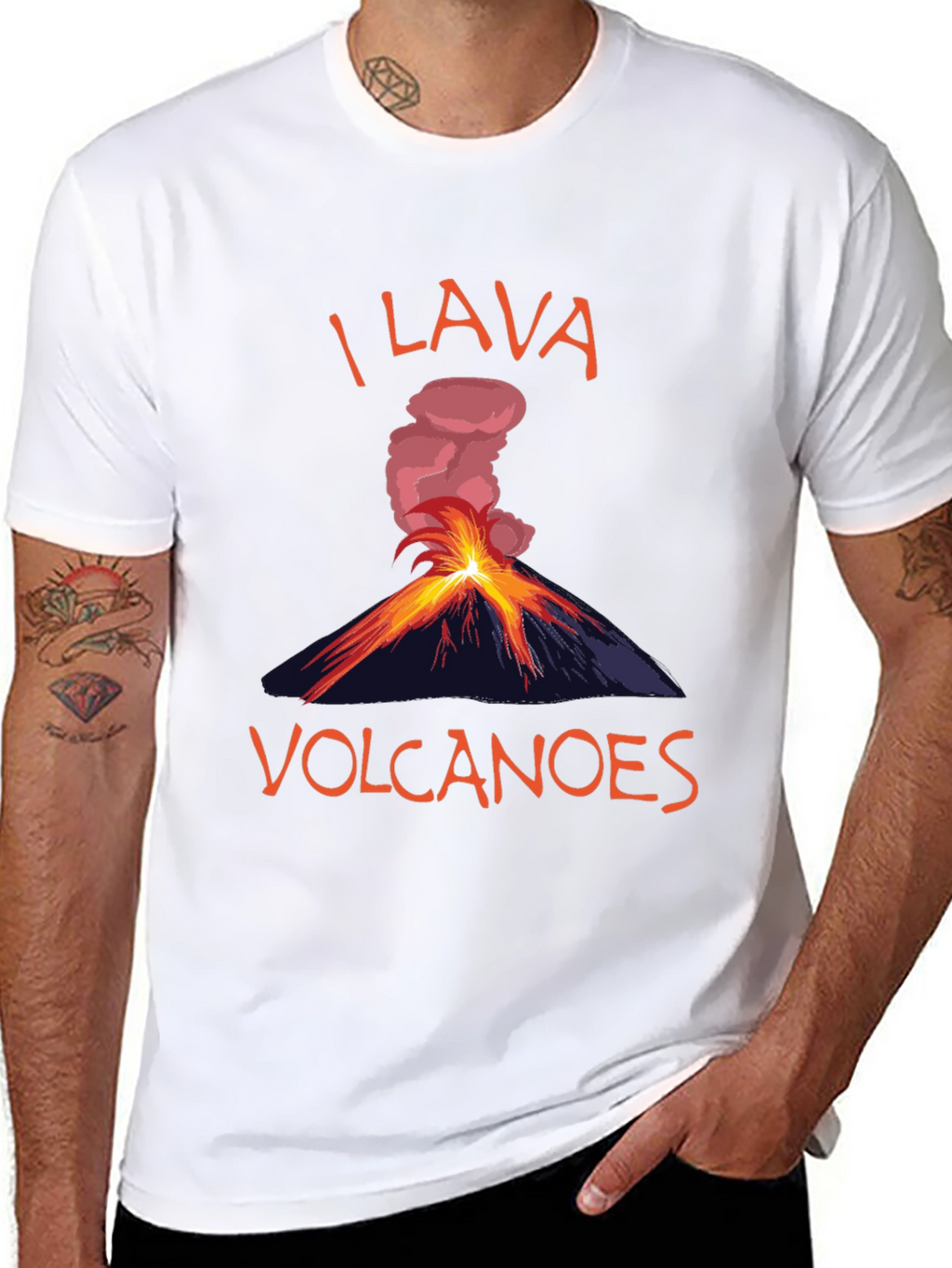 I Lava Volcanoes T-Shirt Funny Graphic Tee