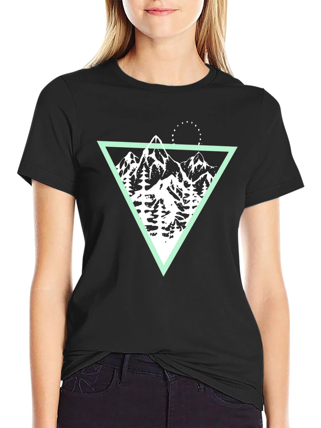 Mountain Graphic Tee - Black Cotton Blend
