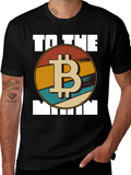 Bitcoin To The Moon T-Shirt - Retro Crypto Tee